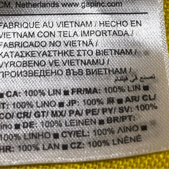 Banana Republic Linen Sweetheart Maxi Dress Woman’s Citrus Season Yellow Size 8 - Picture 11 of 12